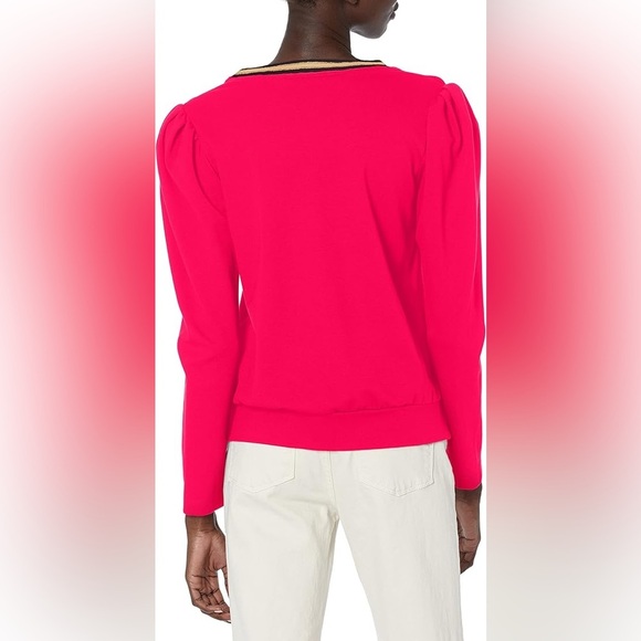 NWOT Trina Turk Women's Puff Sleeve Top - Picture 2 of 5